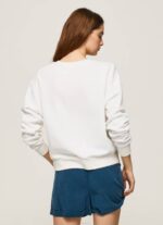 Pepe Jeans 1973 logolla valmistettu pehmopaita naiset valkoinen TB00280 - Image 5