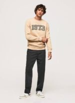 Pepe Jeans 1973 logovillapusero miehet kivi TB00889 - Image 2