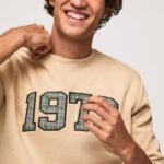 Pepe Jeans 1973 logovillapusero miehet kivi TB00889