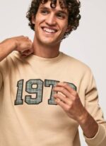Pepe Jeans 1973 logovillapusero miehet kivi TB00889