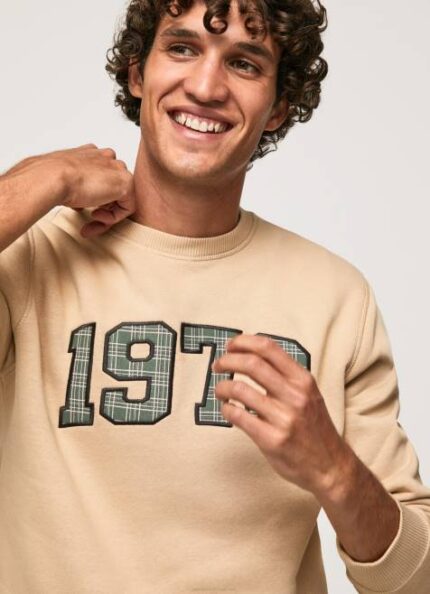 Pepe Jeans 1973 logovillapusero miehet kivi TB00889