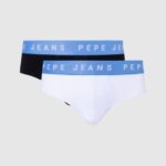 Pepe Jeans 2kpl joustavat puuvillahousut miehet valkoinen TB001149