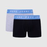 Pepe Jeans 2kpl joustavia puuvillaboksereita miehet musta TB001143