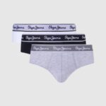 Pepe Jeans 3kpl joustavat puuvillahousut miehet harmaa marli TB001157