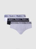 Pepe Jeans 3kpl joustavat puuvillahousut miehet harmaa marli TB001157