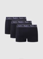 Pepe Jeans 3kpl joustavia puuvillaboksereita miehet musta TB001161 - Image 2