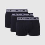 Pepe Jeans 3kpl joustavia puuvillaboksereita miehet musta TB001161