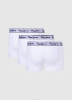 Pepe Jeans 3kpl joustavia puuvillaboksereita miehet valkoinen TB001159 - Image 2