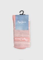 Pepe Jeans 3kpl raidallisia sukkia naiset ekru TB00565 - Image 3