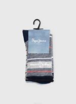 Pepe Jeans 3kpl raidallisia sukkia naiset multi TB00564 - Image 2