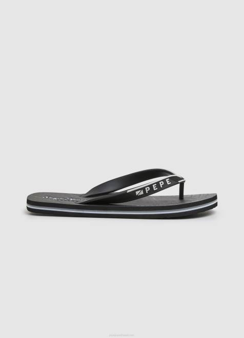 Pepe Jeans allas moottoripyörä ranta varvastossut miehet musta TB001269 - Image 1