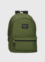 Pepe Jeans aris kaksinkertainen vetoketjullinen reppu naiset tummanvihreä TB00753