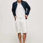 Pepe Jeans arkin chino shortsit laskoksilla miehet norsunluu TB001128