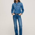 Pepe Jeans aubrey slim fit midrise farkut naiset denim TB0068