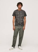 Pepe Jeans bandanaprintti puuvillainen t-paita miehet pesty mustaksi TB00937 - Image 2