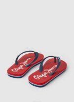 Pepe Jeans Bay Beachin perusvarvastossut poika punainen TB001556 - Image 4