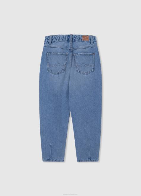Pepe Jeans bella korkeavyötäröiset balloon fit farkut tyttö denim TB001369 - Image 2