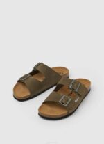 Pepe Jeans bio mokkanahkaa sandaalit miehet khakin vihreä TB001278 - Image 3