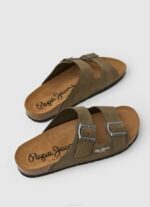 Pepe Jeans bio mokkanahkaa sandaalit miehet khakin vihreä TB001278 - Image 4