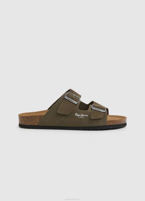 pepe_jeans_bio_mokkanahkaa_sandaalit_miehet_khakin_vihrea_tb001278.jpg Pepe Jeans bio mokkanahkaa sandaalit miehet khakin vihreä TB001278 - Image 1