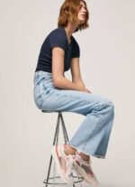 Pepe Jeans brit pro kirkkaat juoksulenkkarit naiset pehmeä pinkki TB00575