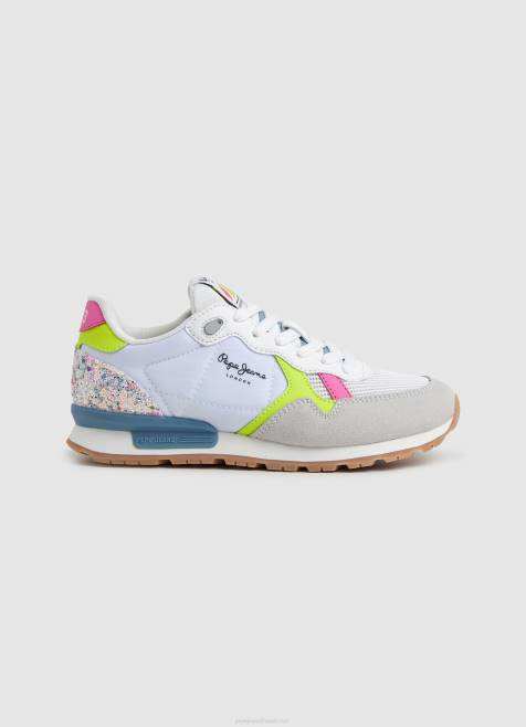 pepe_jeans_brittilaiset_neon_yhdistelmalenkkarit_tytto_valkoinen_tb001316.jpg Pepe Jeans brittiläiset neon-yhdistelmälenkkarit tyttö valkoinen TB001316 - Image 1