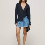 Pepe Jeans brodeerattu denim minihame naiset sininen TB00504
