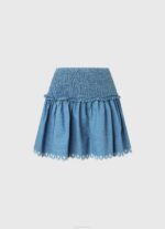 Pepe Jeans brodeerattu denim minihame naiset sininen TB00504 - Image 5