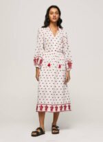 Pepe Jeans brodeerattu kansanpuku naiset valkoinen TB00149