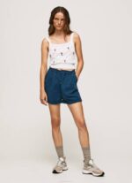 Pepe Jeans brodeerattu kukkapuuvillapaita naiset valkoinen TB00232 - Image 2