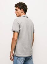 Pepe Jeans brodeerattu logo pikee poolopaita miehet harmaa marli TB001077 - Image 4