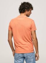 Pepe Jeans brodeerattu logo pikee poolopaita miehet kurpitsa appelsiini TB001095 - Image 4