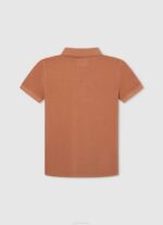 Pepe Jeans brodeerattu logo pikee poolopaita poika kurpitsa appelsiini TB001657 - Image 2