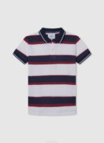 Pepe Jeans brodeerattu logo pikee poolopaita poika punainen TB001672 - Image 4