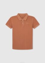 Pepe Jeans brodeerattu logo pikee poolopaita poika valkaisu sininen TB001658 - Image 3