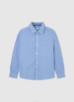 Pepe Jeans brodeerattu logo pikee poolopaita poika valkaisu sininen TB001658 - Image 4