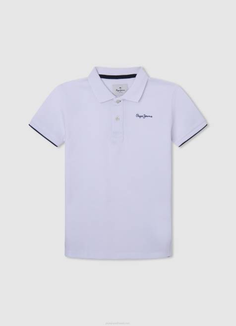 pepe_jeans_brodeerattu_logo_pikee_poolopaita_poika_valkoinen_tb001661.jpg Pepe Jeans brodeerattu logo pikee poolopaita poika valkoinen TB001661 - Image 1