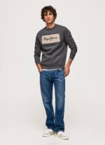Pepe Jeans brodeerattu logo puuvillapusero miehet pesty mustaksi TB00872 - Image 2