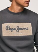 Pepe Jeans brodeerattu logo puuvillapusero miehet pesty mustaksi TB00872 - Image 3