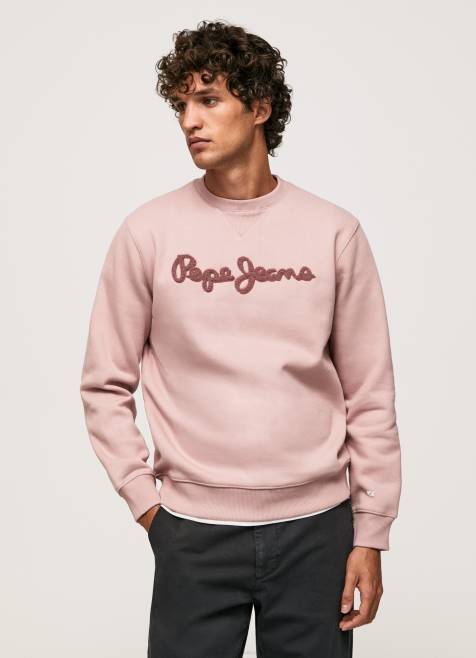 pepe_jeans_brodeerattu_logo_puuvillapusero_miehet_valkaisuaine_pinkki_tb00882.jpg Pepe Jeans brodeerattu logo puuvillapusero miehet valkaisuaine pinkki TB00882 - Image 1