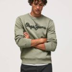 Pepe Jeans brodeerattu logo puuvillapusero miehet valu TB00874