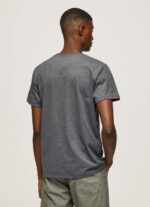 Pepe Jeans brodeerattu logollinen t-paita miehet pesty mustaksi TB00976 - Image 4