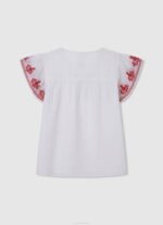 Pepe Jeans brodeerattu paitapusero tyttö valkoinen TB001423 - Image 2