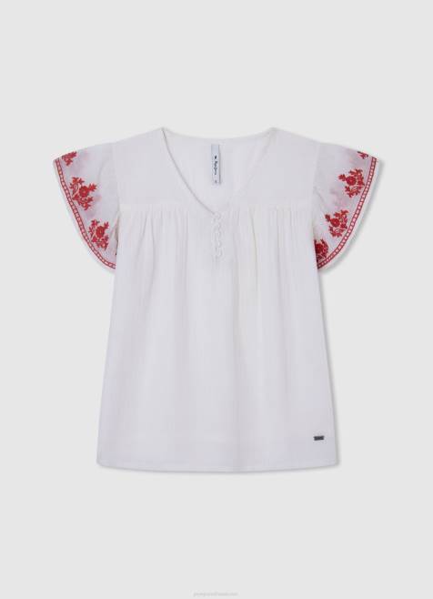 pepe_jeans_brodeerattu_paitapusero_tytto_valkoinen_tb001423.jpg Pepe Jeans brodeerattu paitapusero tyttö valkoinen TB001423 - Image 1