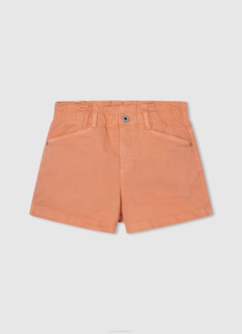 pepe_jeans_culotte_fit_denim_shortsit_tytto_persikka_tb001510.jpg Pepe Jeans culotte fit denim shortsit tyttö persikka TB001510 - Image 1