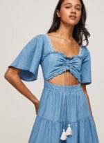 Pepe Jeans denim mekko naiset sininen TB00163 - Image 4