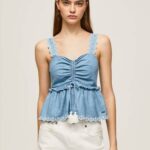 Pepe Jeans denim toppi naiset sininen TB00350