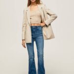 Pepe Jeans dion korkeavyötäröiset levenevät farkut naiset denim TB0060