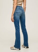 Pepe Jeans dion korkeavyötäröiset levenevät farkut naiset denim TB0060 - Image 4