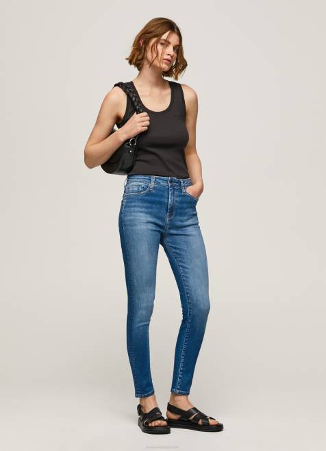 pepe_jeans_dion_korkeavyotaroiset_skinny_fit_farkut_naiset_denim_tb0041.jpg Pepe Jeans dion korkeavyötäröiset skinny fit farkut naiset denim TB0041 - Image 1